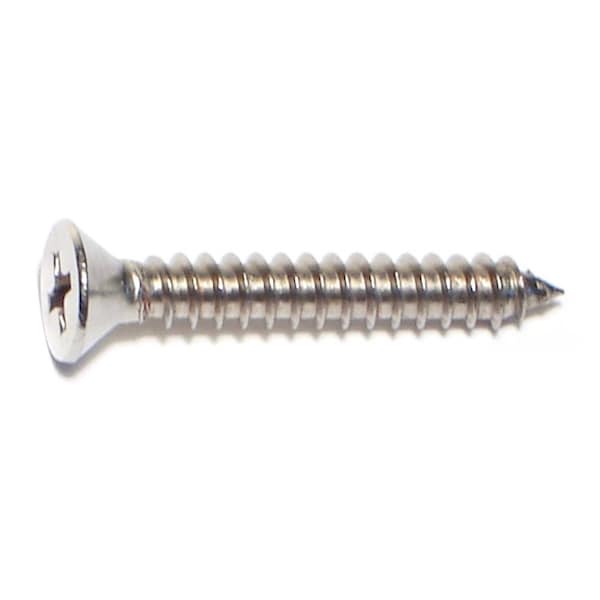 Midwest Fastener Sheet Metal Screw, #10 x 1-1/4 in, 18-8 Stainless Steel Flat Head Phillips Drive, 15 PK 35906 - main
